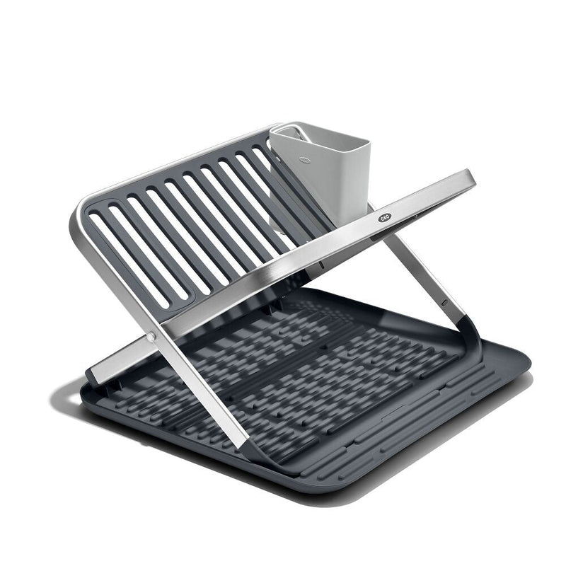OXO Good Grips Aluminum Fold Flat Dish Rack L6