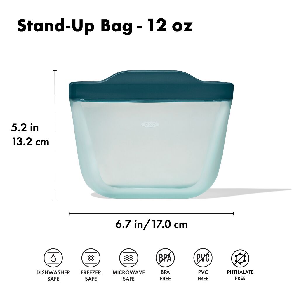 Silicone Reusable Bag - Stand-Up Snack (12 oz) – Lagoon A9
