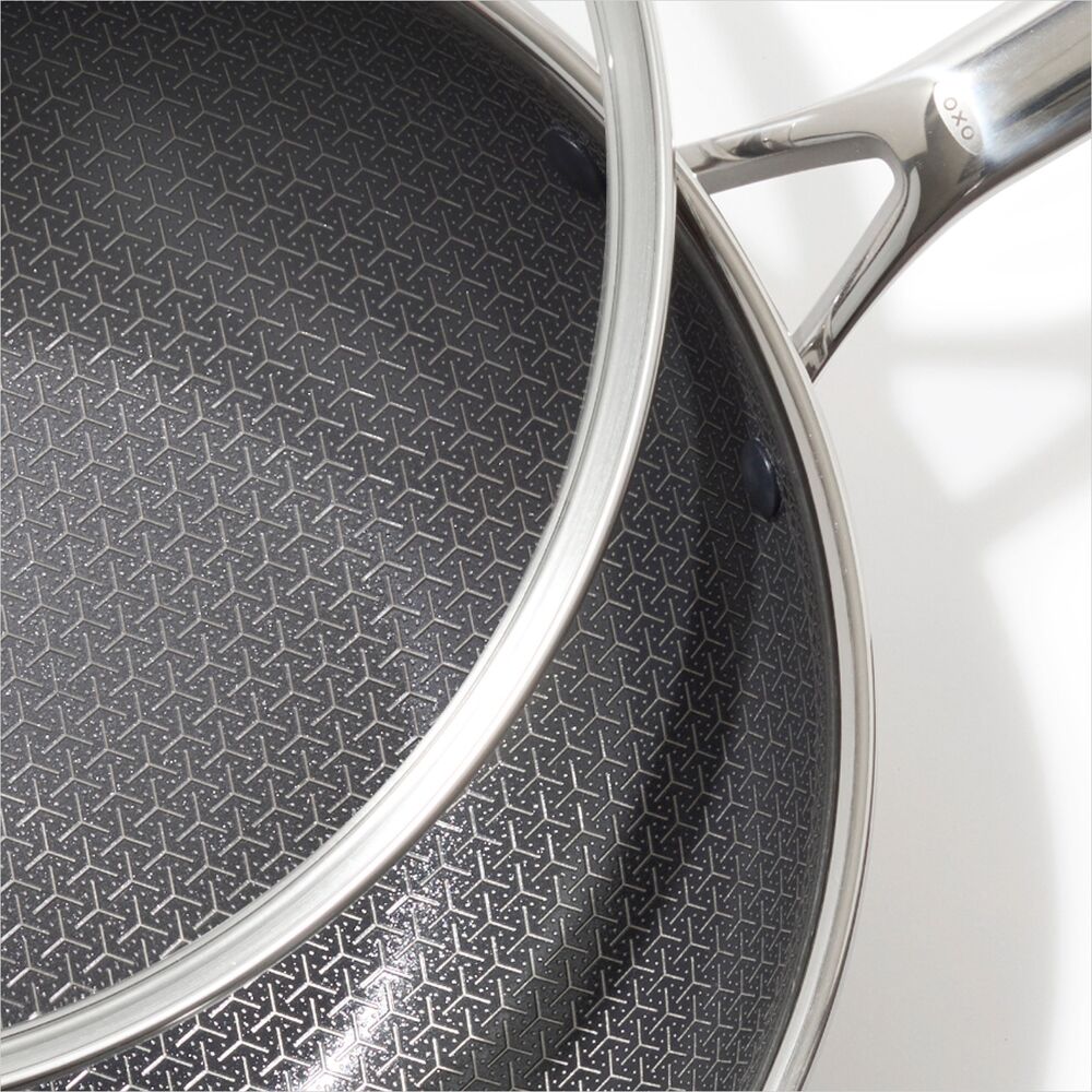 Trident Hybrid Non-Stick Stainless Steel 5 Qt Wok with Lid U1