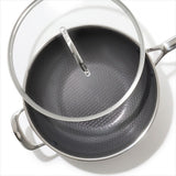 Trident Hybrid Non-Stick Stainless Steel 5 Qt Wok with Lid U1