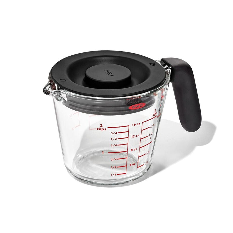 2 Cup Glass Measuring Cup with Lid D0