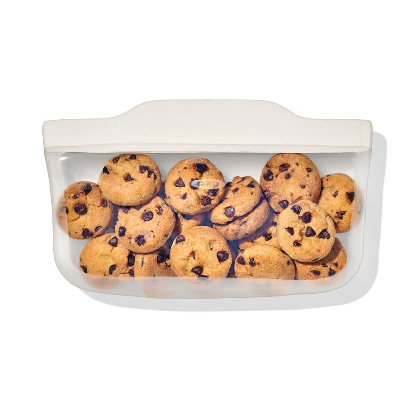 Silicone Reusable Bag - Snack Bag (12 oz) - Oat U2