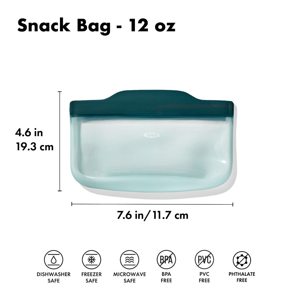 Silicone Reusable Bag - Snack Bag (12 oz) - Lagoon U3