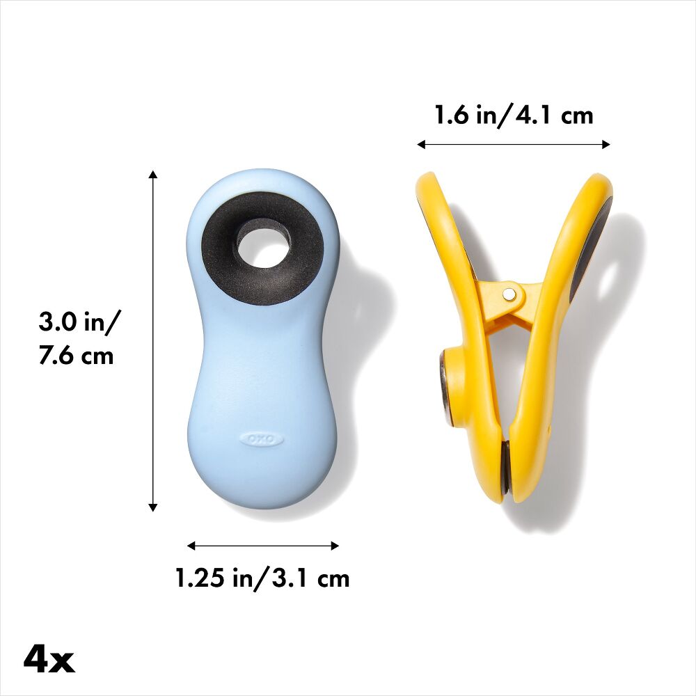 Magnetic All-Purpose Clips - 4-Pack - assorted colors E9