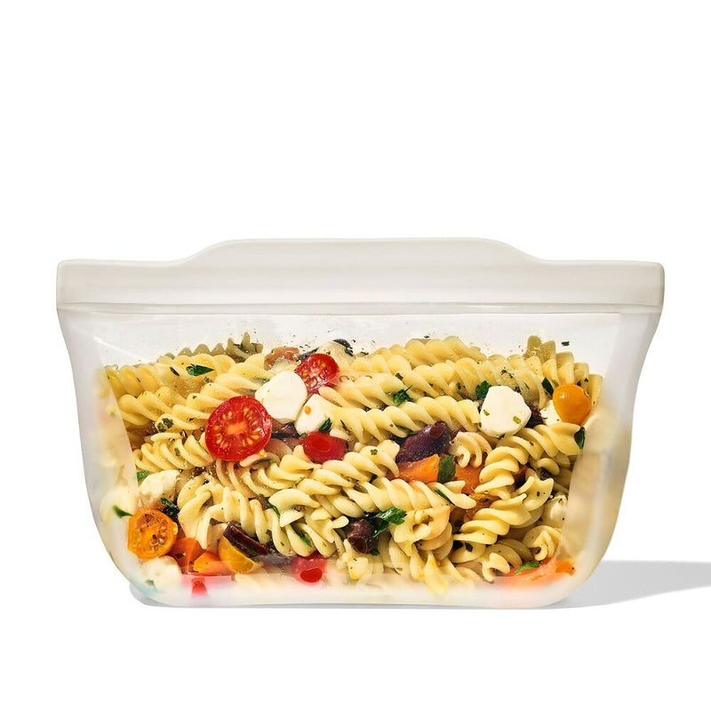 Silicone Reusable Bag - Stand-Up Quart (32 oz) - Oat A6