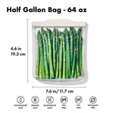 Silicone Reusable Bag - Half Gallon Bag (64 oz) - Oat T1