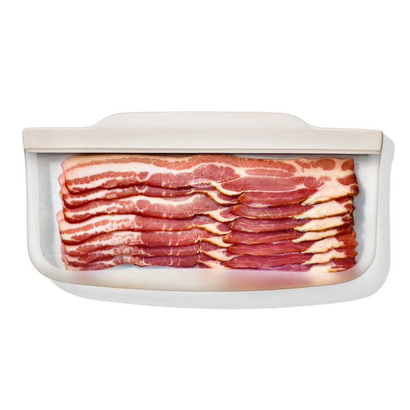 Silicone Reusable Bag - Slim Bag (20 oz) - Oat D1
