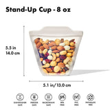 Silicone Reusable Bag - Stand-Up Cup (8 oz) - Oat X7