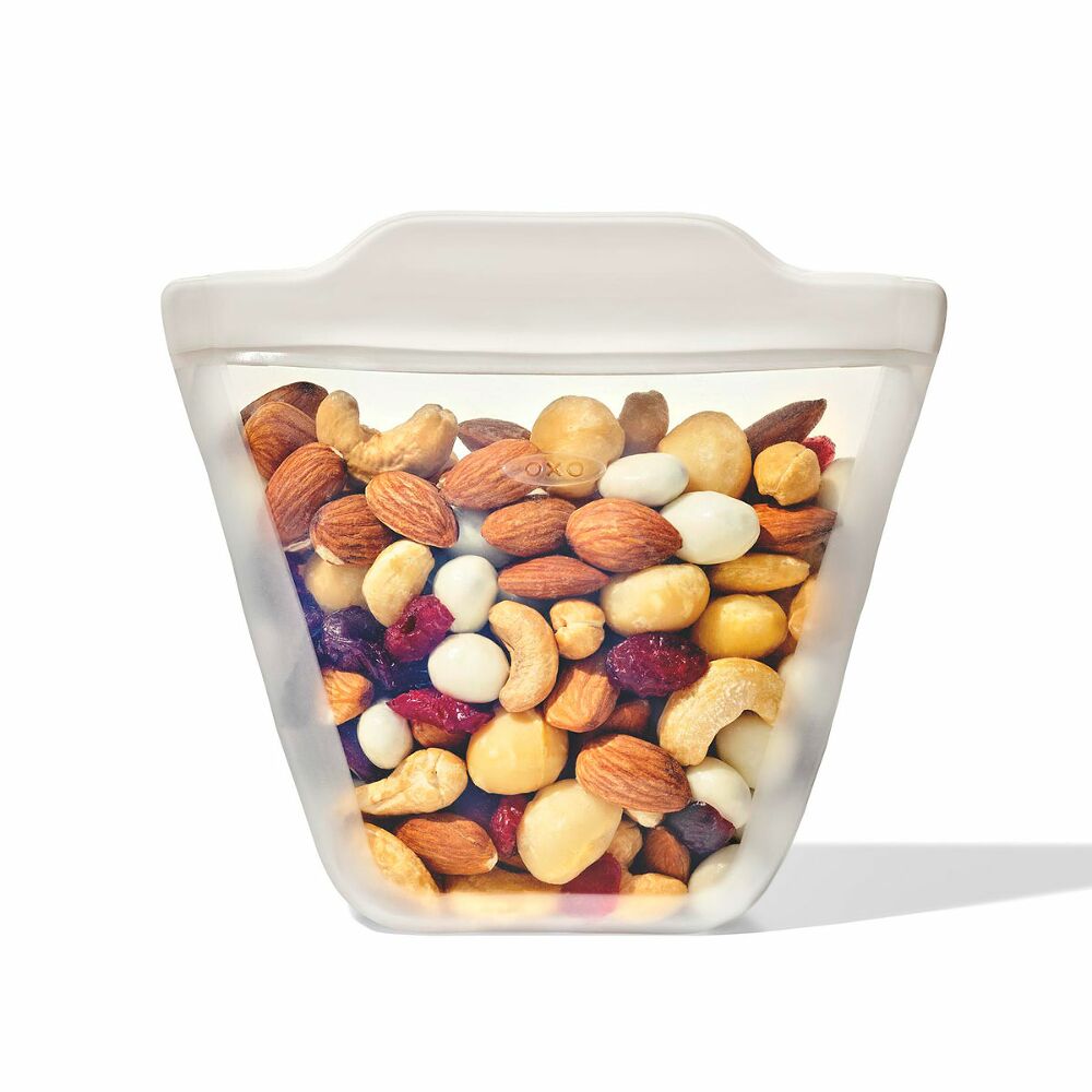 Silicone Reusable Bag - Stand-Up Cup (8 oz) - Oat X7
