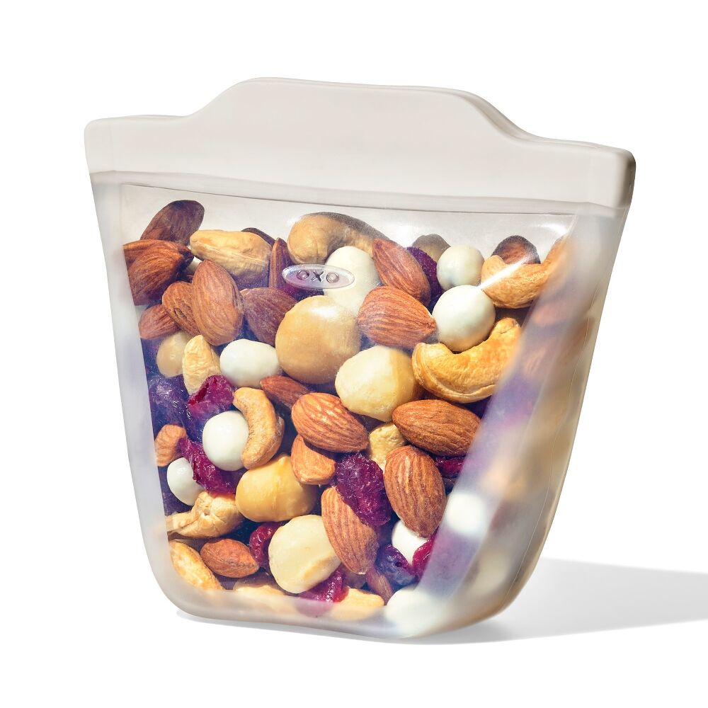 Silicone Reusable Bag - Stand-Up Cup (8 oz) - Oat X7