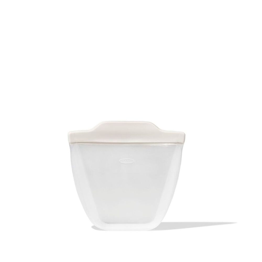 Silicone Reusable Bag - Stand-Up Cup (8 oz) - Oat X7