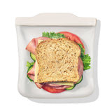 Silicone Reusable Bag - Sandwich Bag (28 oz) - Oat S3