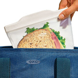 Silicone Reusable Bag - Sandwich Bag (28 oz) - Oat S3