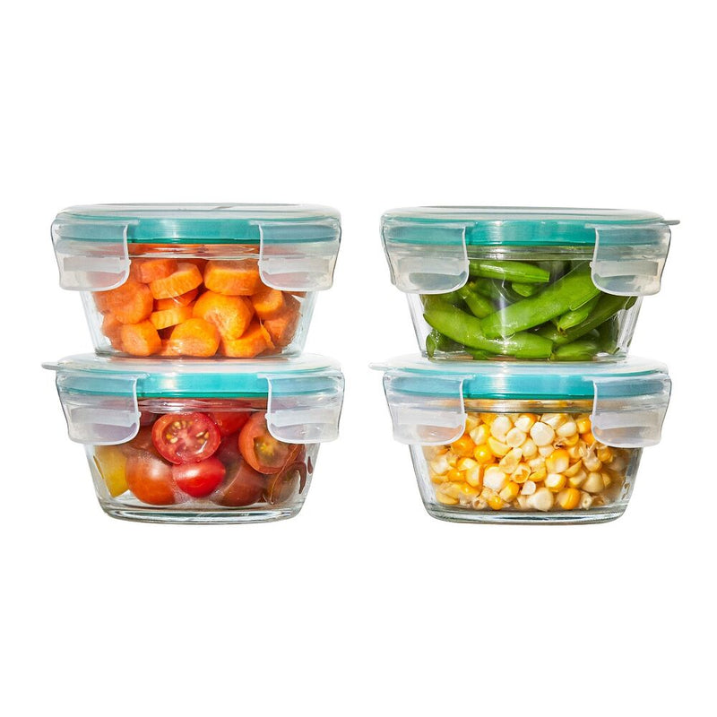 Smart Seal 8-Piece1 Cup Glass Round Container Set V8