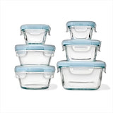 12-Piece Smart Seal Glass Container Set - Arctic Blue S5