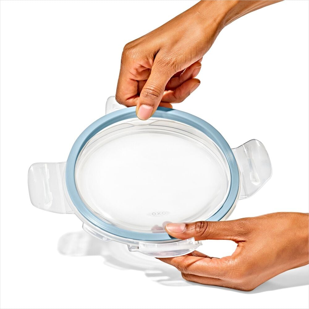 Smart Seal 1-Cup Glass Round Container - Arctic Blue N8