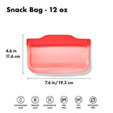Silicone Reusable Bag - Snack Bag (12 oz) - Watermelon B8