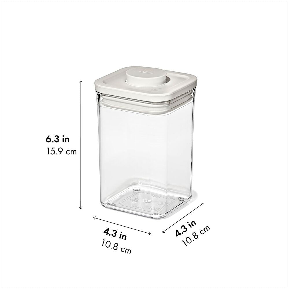 OXO Pet POP Container — Small Square Short — 1.1 Qt/1 L Q1