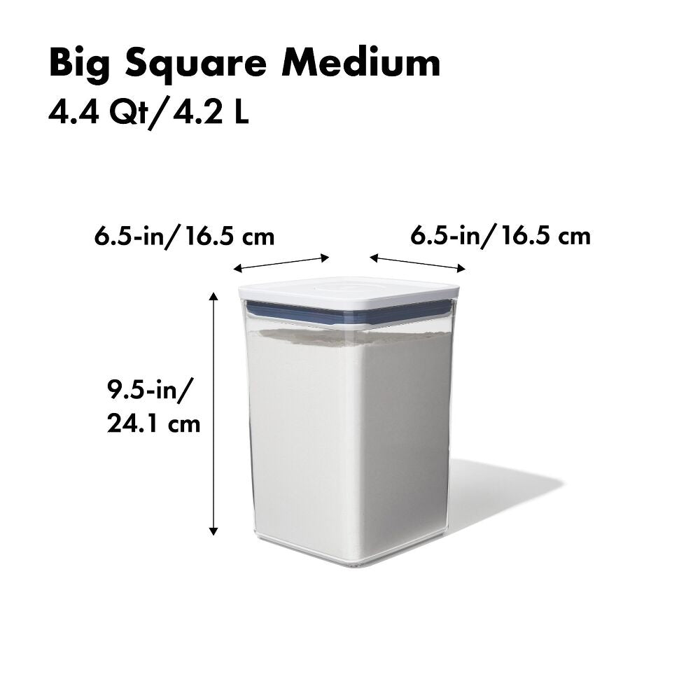 POP Container - Big Square Medium (4.4 Qt/4.2 L) R4