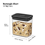 POP Container - Rectangle Short (1.7 Qt/1.6 L) - Matte Black U2