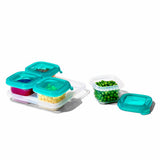4 oz Baby Blocks™ Silicone Freezer Storage Containers - Tot Teal Q5