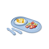 Textured Suction Plate & Spoons Set – 3-Piece J1