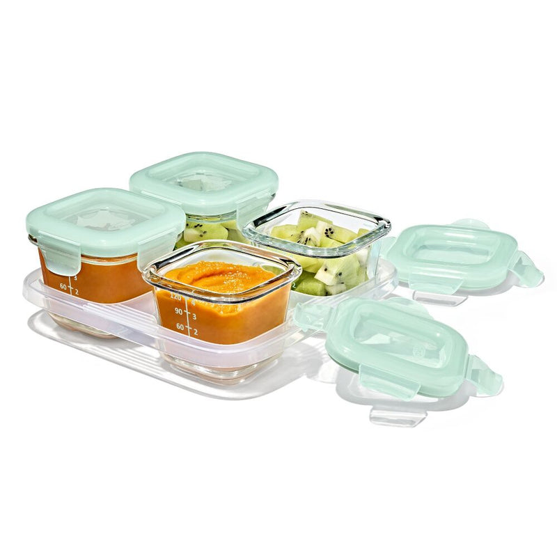 Glass Baby Blocks Food Storage Containers (4 oz) - Opal C2