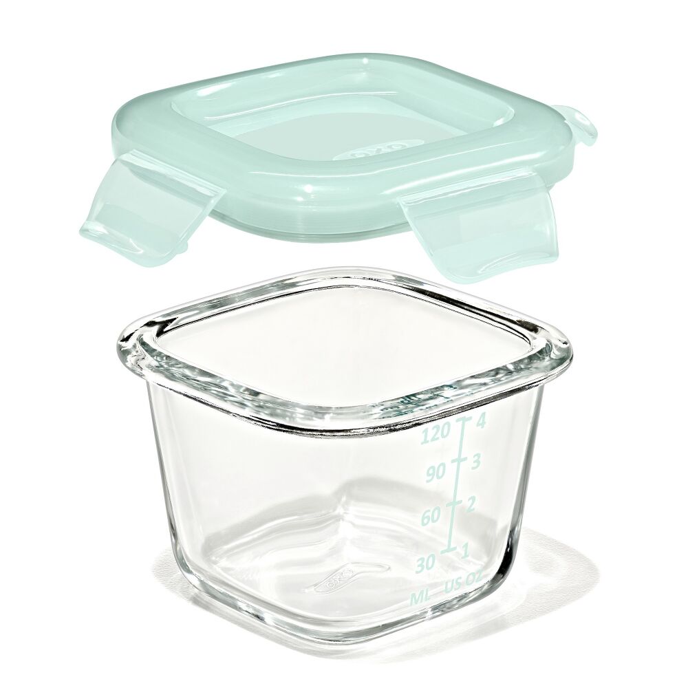 Glass Baby Blocks Food Storage Containers (4 oz) - Opal C2