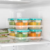 Baby Blocks Glass Food Storage Containers 4 Oz - Tot Teal I8